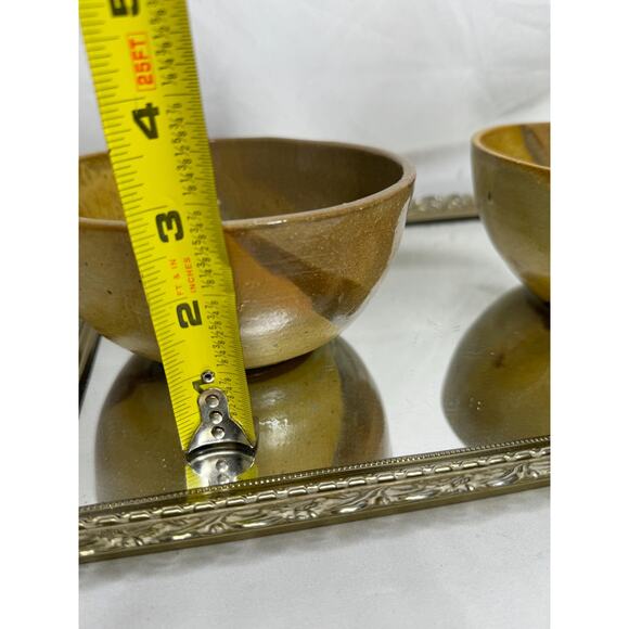 Set of Two Beautiful Vintage Earth Toned Artist Signed Handmade Studio Pottery 4 - Picture 9 of 9